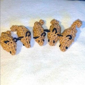 Hand Crafted Crocheted 15 Organic Catnip Stuffed Mice Cat Toys